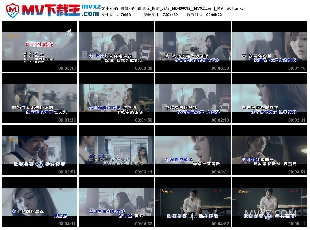 亦帆-你不准爱我_国语_流行_MB400692